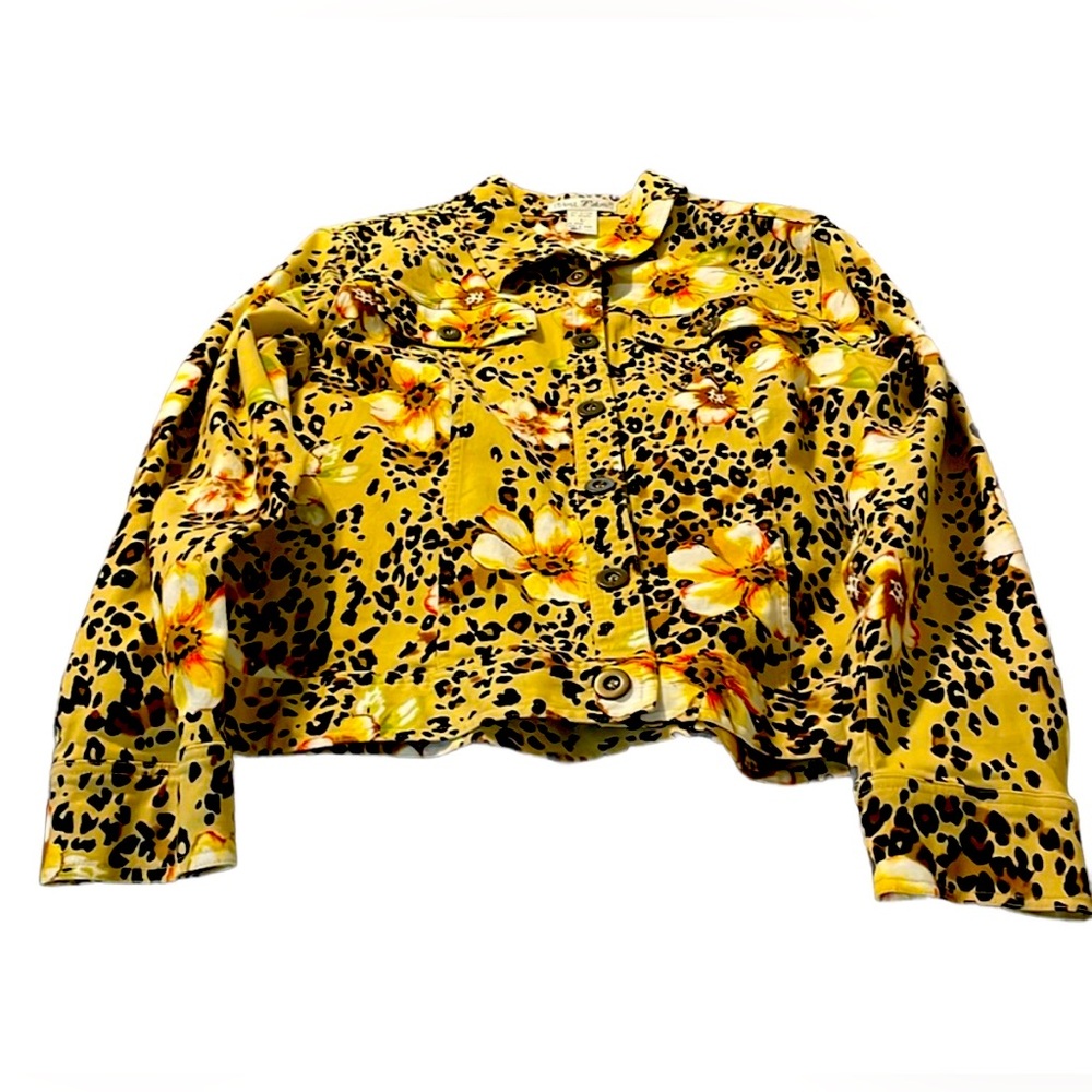 Stylish Tan and Yellow Jean Jacket